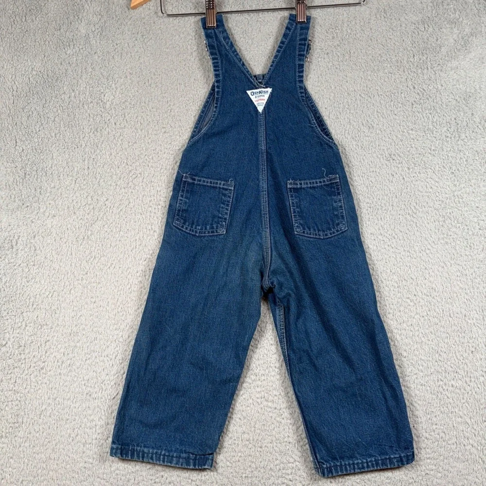 OshKosh B'gosh Toddler Overalls Size 4 Denim‎ Blue Genuine Article Bib Pants